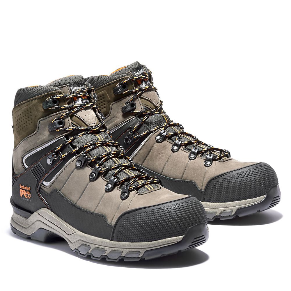 Timberland Mens Work Boots PRO® Hypercharge TRD Waterproof Composite-Toe - Olive/Black - India PY310